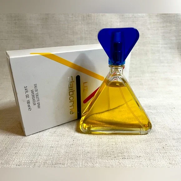 Claiborne Edt Liz Claiborne Perfume Yellow Triangle Bottle VINTAGE